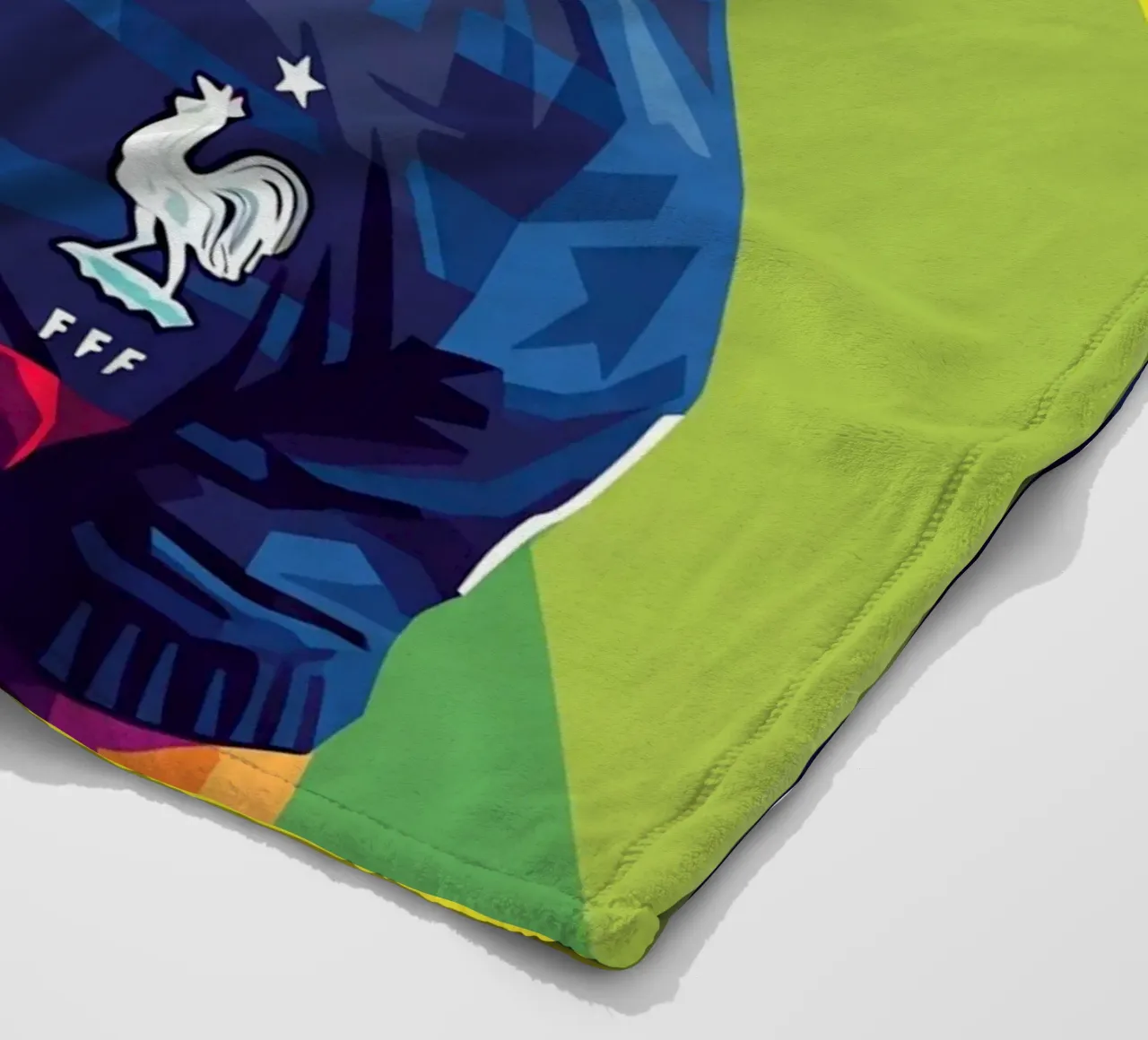 Kylian Mbappe - WPAP art style (6) coperta in pile da Hantamrata