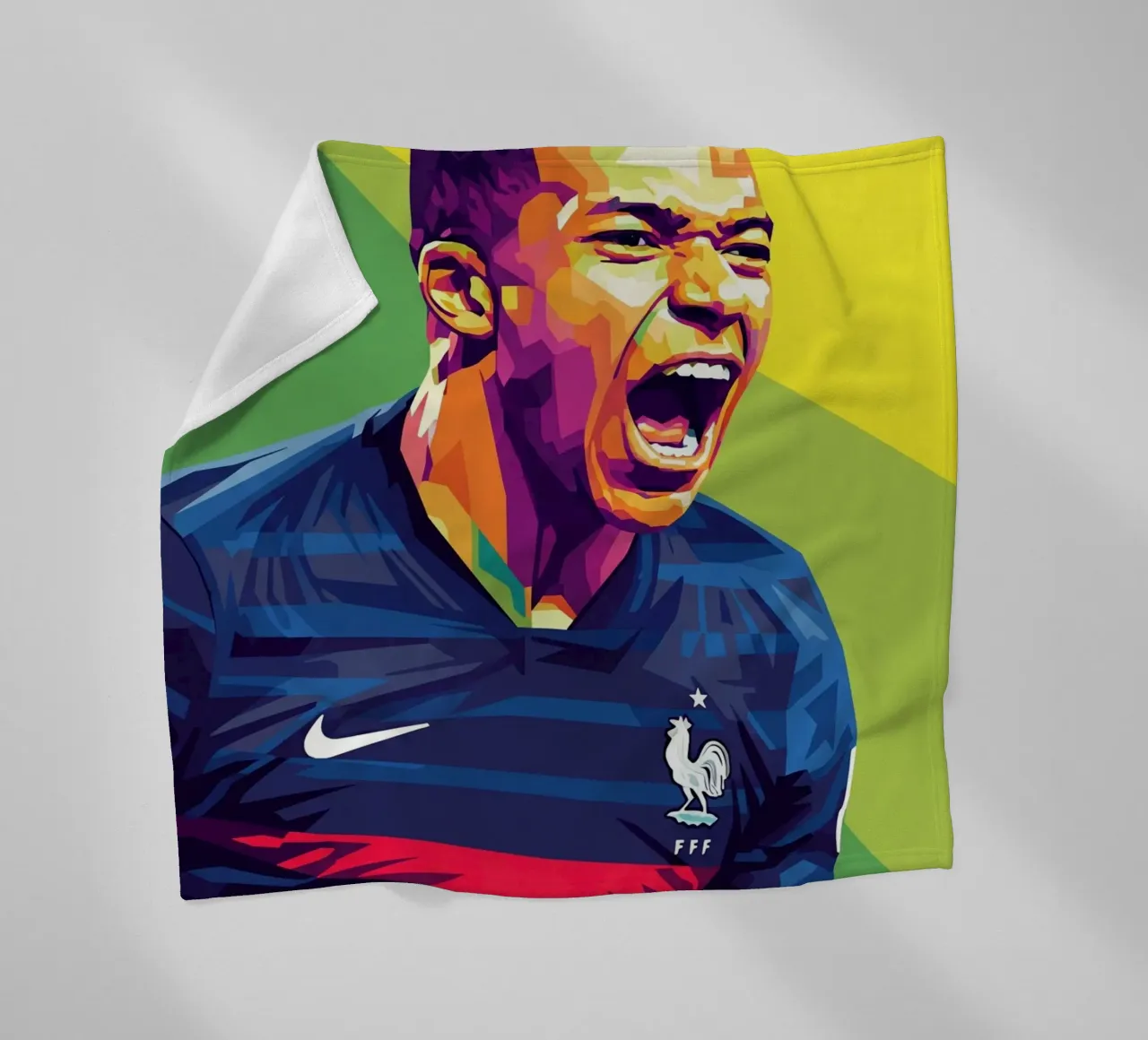 Kylian Mbappe - WPAP art style (6) coperta in pile da Hantamrata
