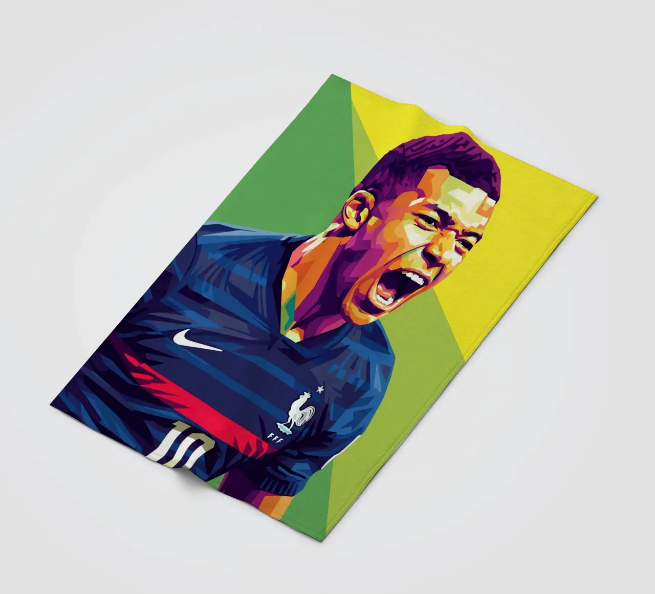 Kylian Mbappe - WPAP art style (6) coperta in pile da Hantamrata
