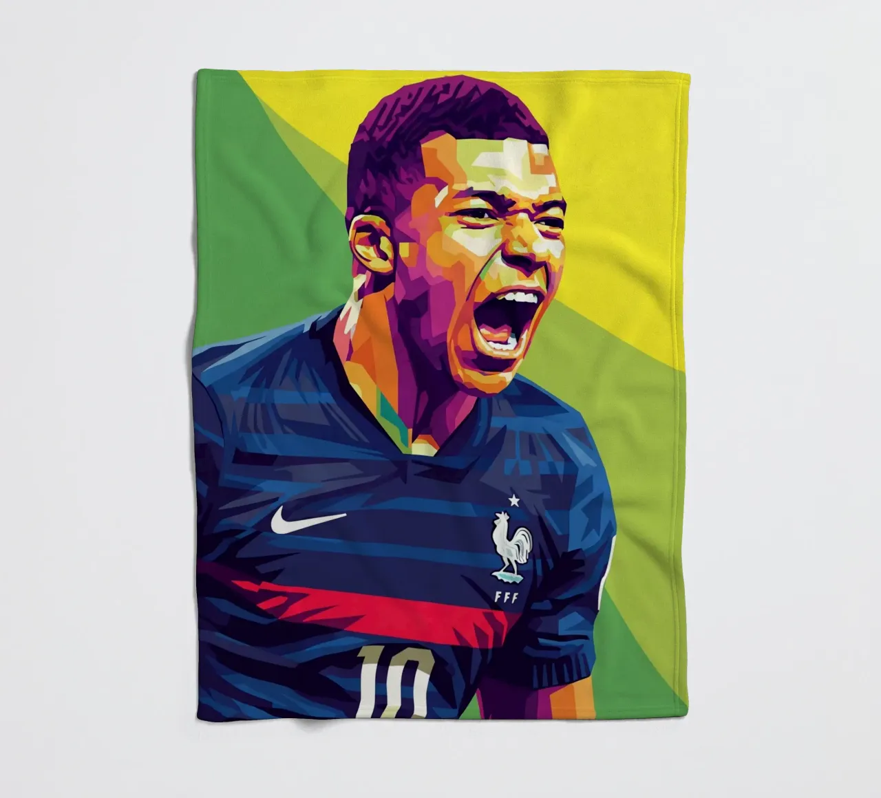 Kylian Mbappe - WPAP art style (6) coperta in pile da Hantamrata