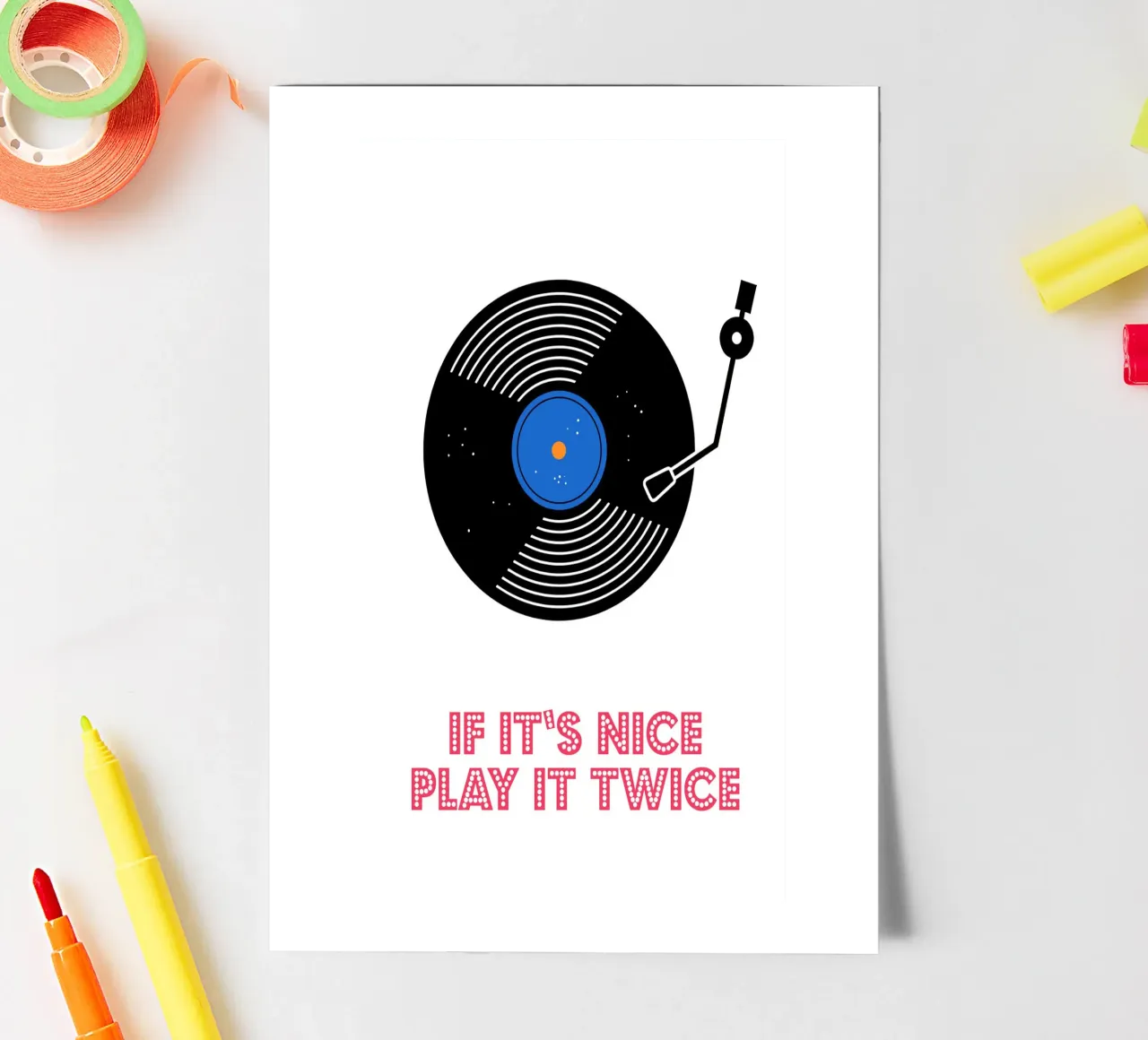 If It’s Nice, Play It Twice foglio adesivo da Attaboy Dsgn