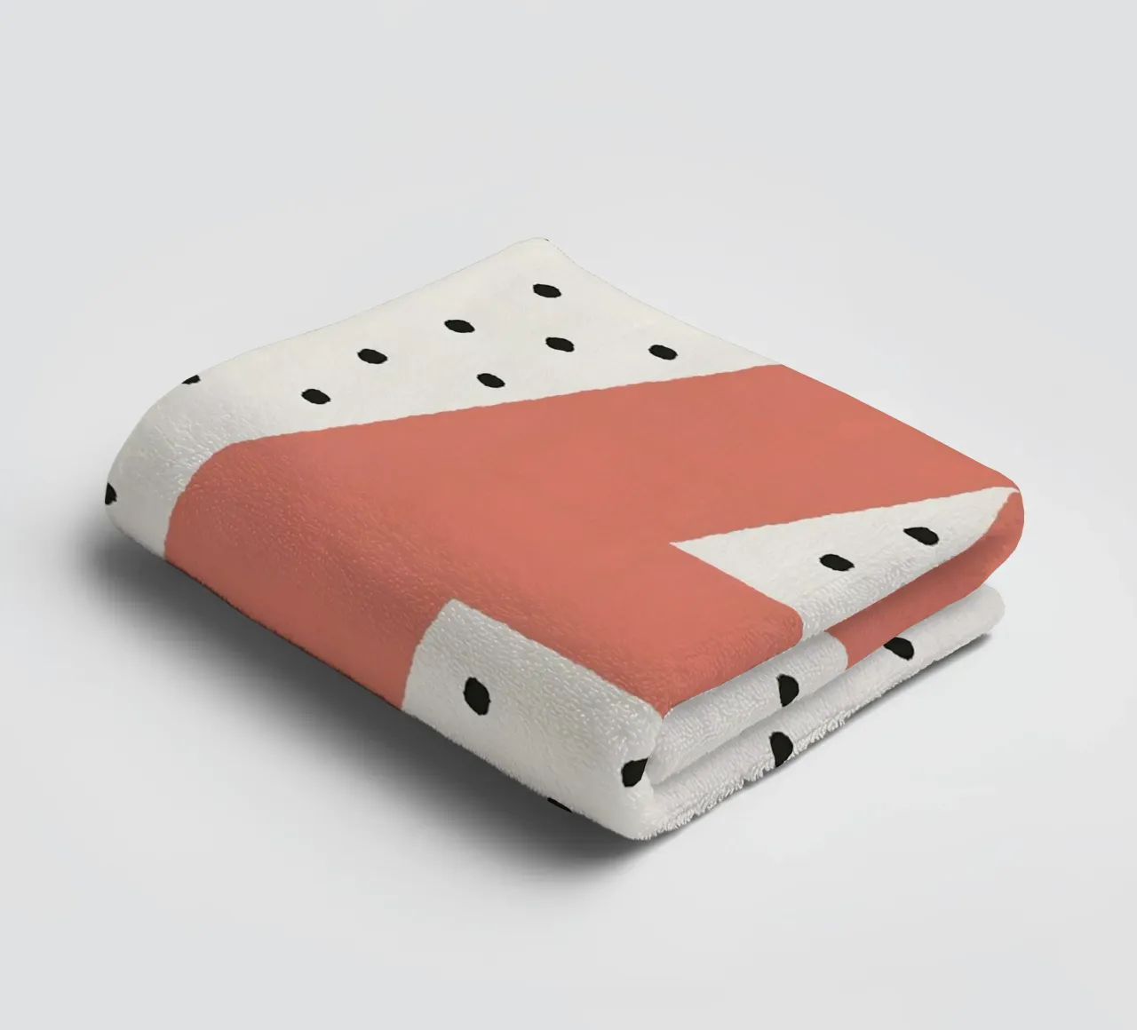 Initial A on polka dots - Scandinavian poster towel by KidzStudio