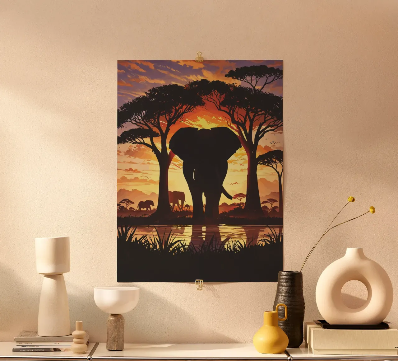 African Silhouettes at Twilight poster by artdesign1985