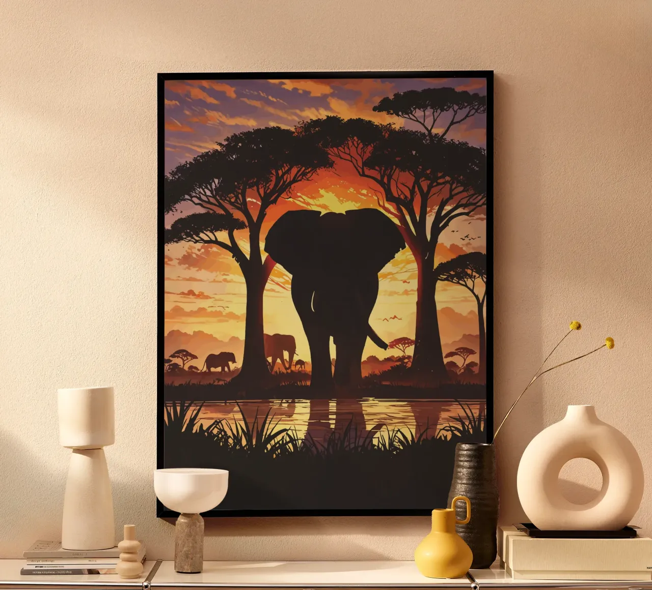 African Silhouettes at Twilight poster by artdesign1985