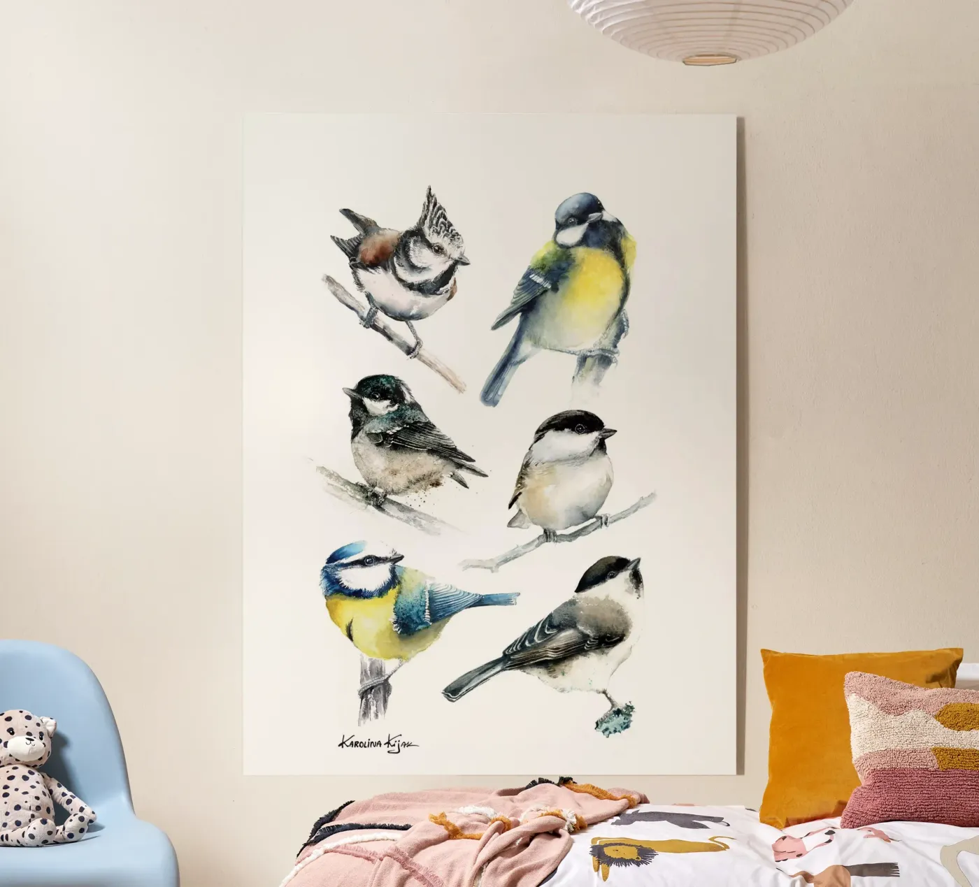 European chickadees plexiglass da Karolina Kijak