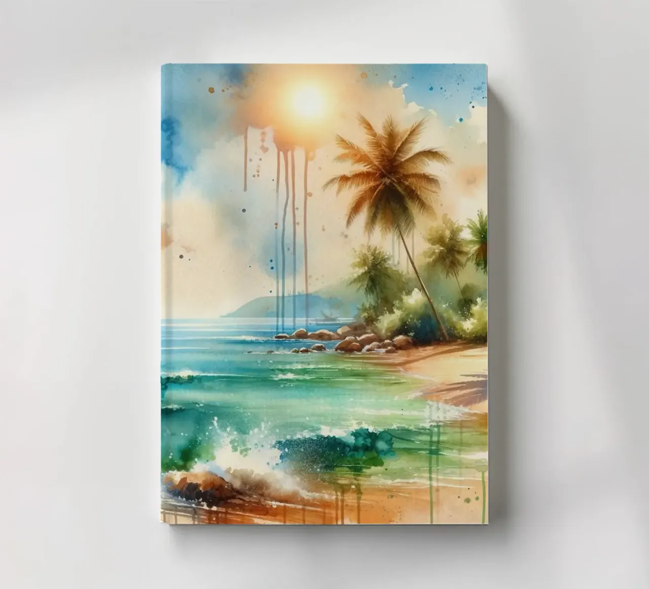 Sonnenbeschienenes Küstenparadies Notizbuch von Chromatic Fusion Studio