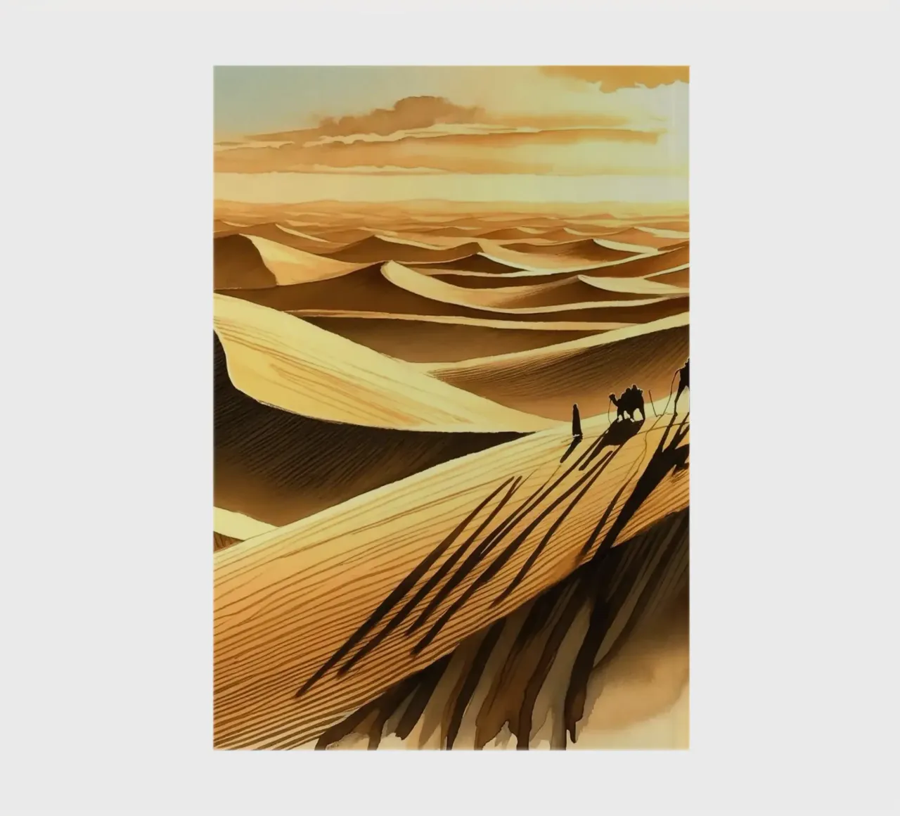 Sunlit Dune Voyage notebook by Chromatic Fusion Studio