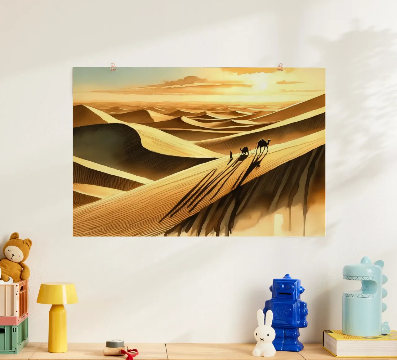 Viaggio tra le dune illuminate dal sole carta hahnemühle da Chromatic Fusion Studio