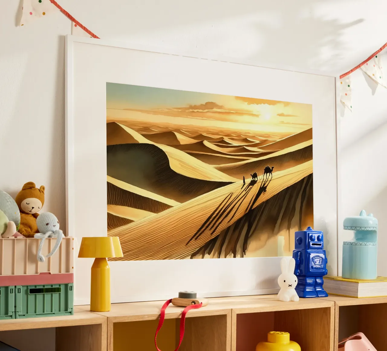 Sunlit Dune Voyage poster de Chromatic Fusion Studio