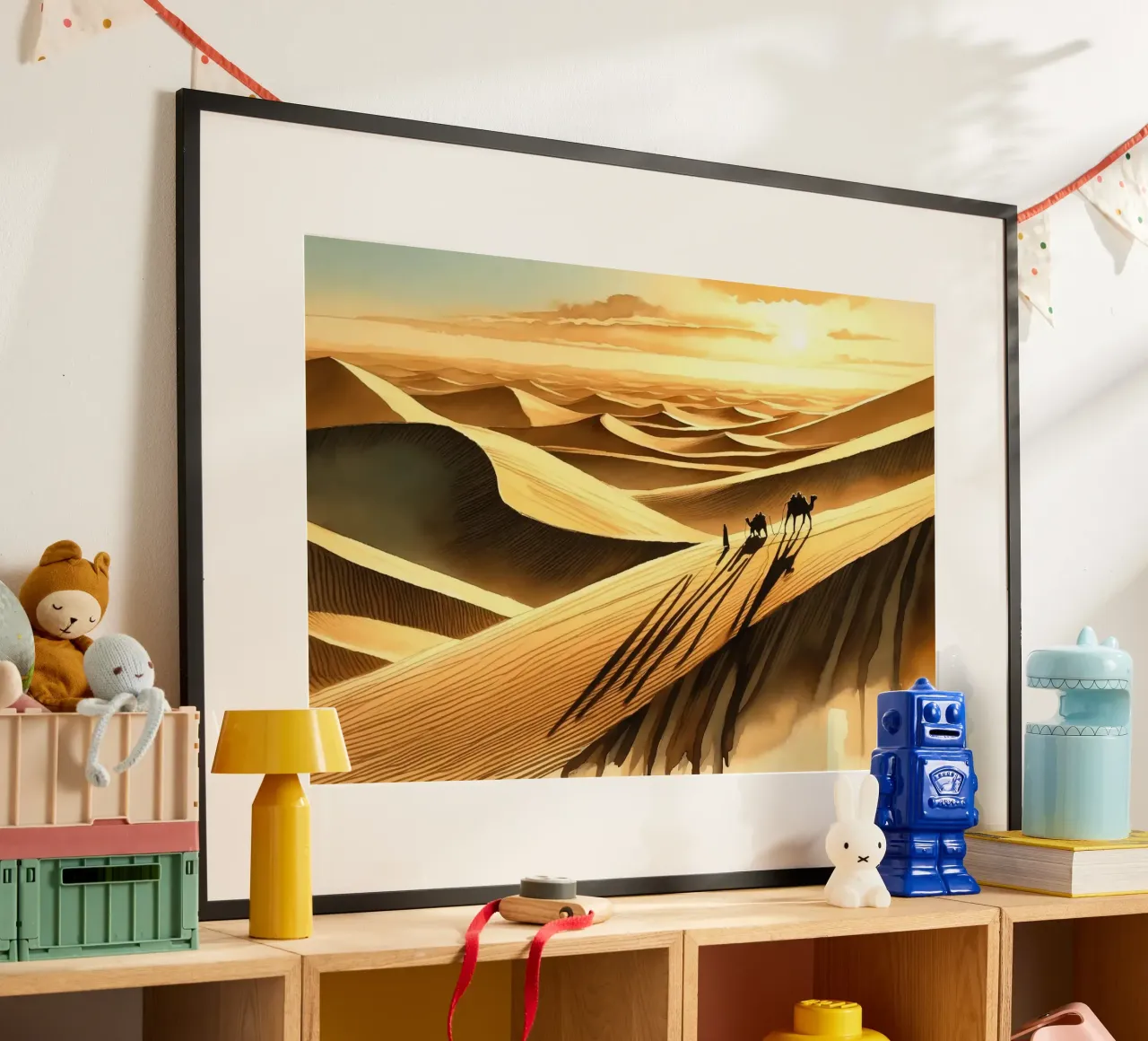 Sunlit Dune Voyage poster de Chromatic Fusion Studio