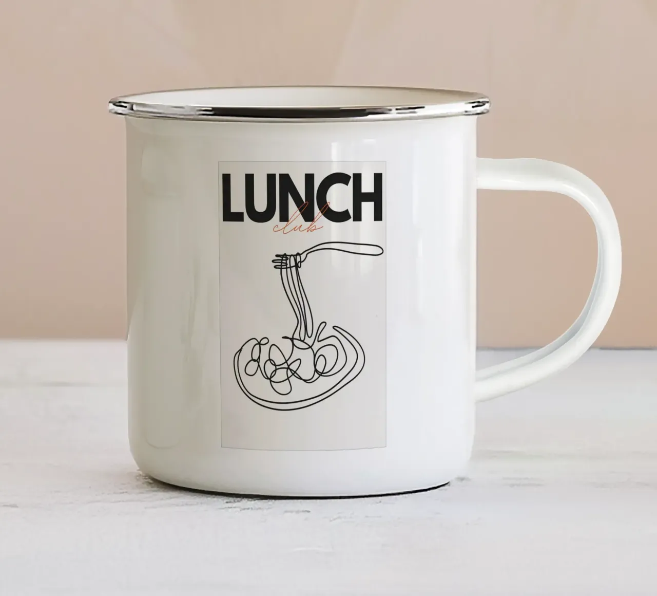 LUNCH CLUB tazza in smalto da Einfach Uebel