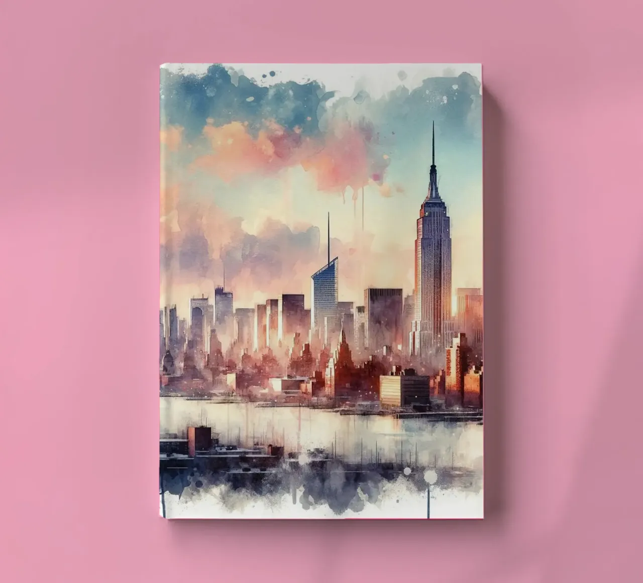 Sunset Hues Over NYC notebook by Chromatic Fusion Studio