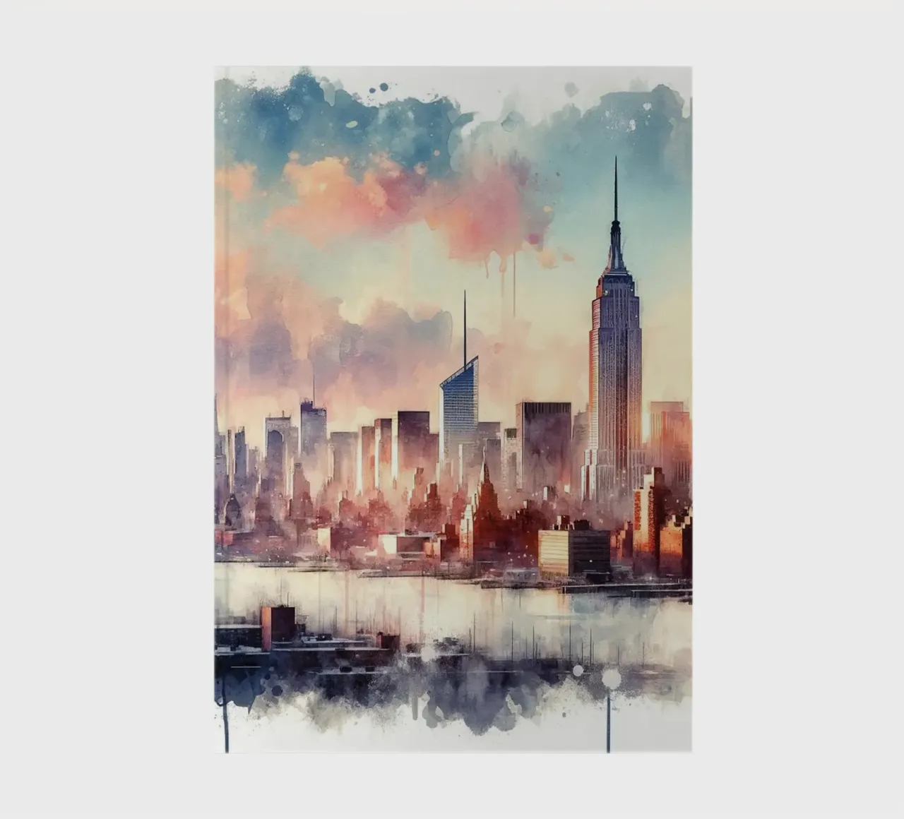 Sunset Hues Over NYC notebook by Chromatic Fusion Studio