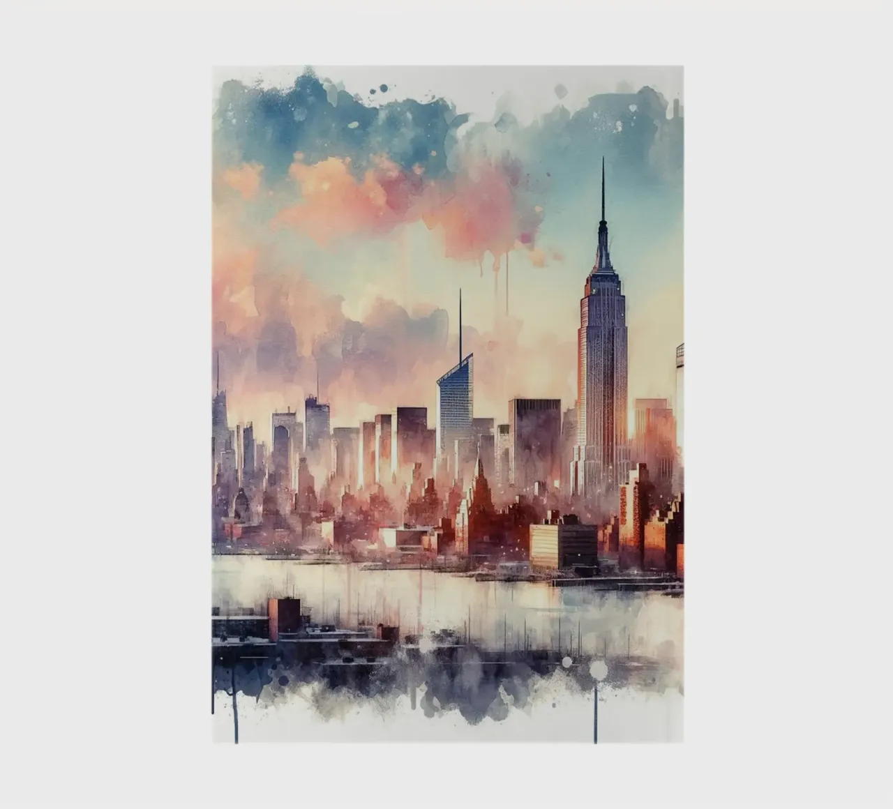 Sunset Hues Over NYC notebook by Chromatic Fusion Studio