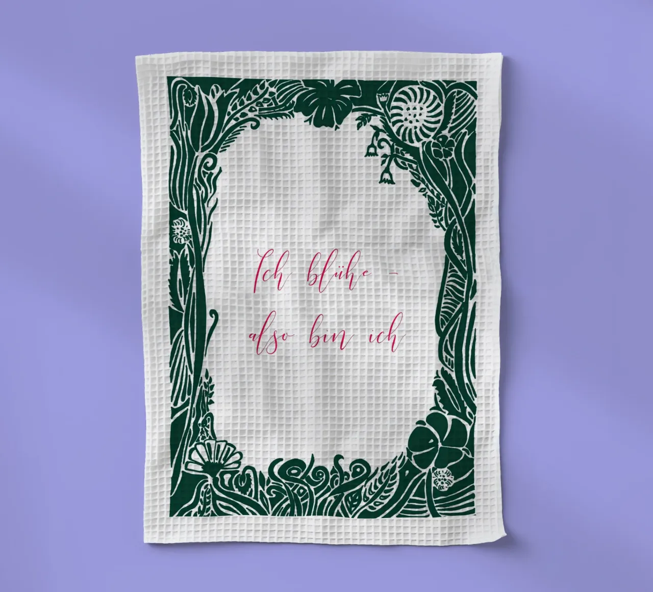 Io fiorisco - quindi sono. canovaccio da cucina da PaperLine Art