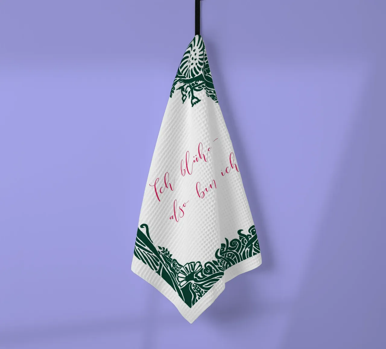 Io fiorisco - quindi sono. canovaccio da cucina da PaperLine Art
