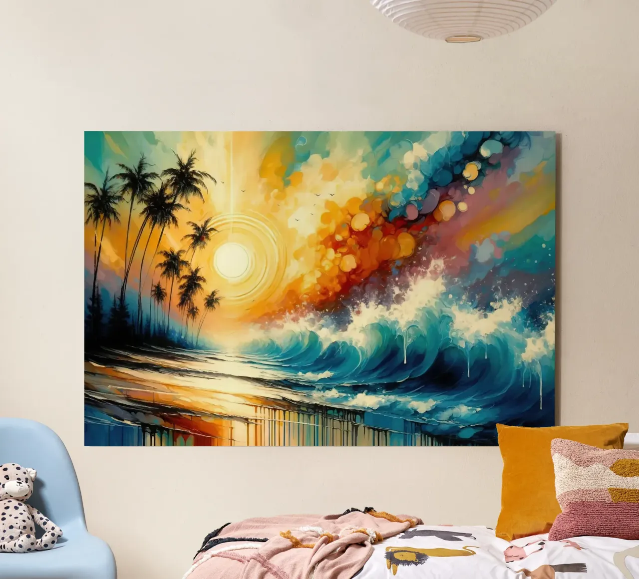 Sunset Symphony within the Ocean's Embrace forex plate by Chromatic Fusion Studio