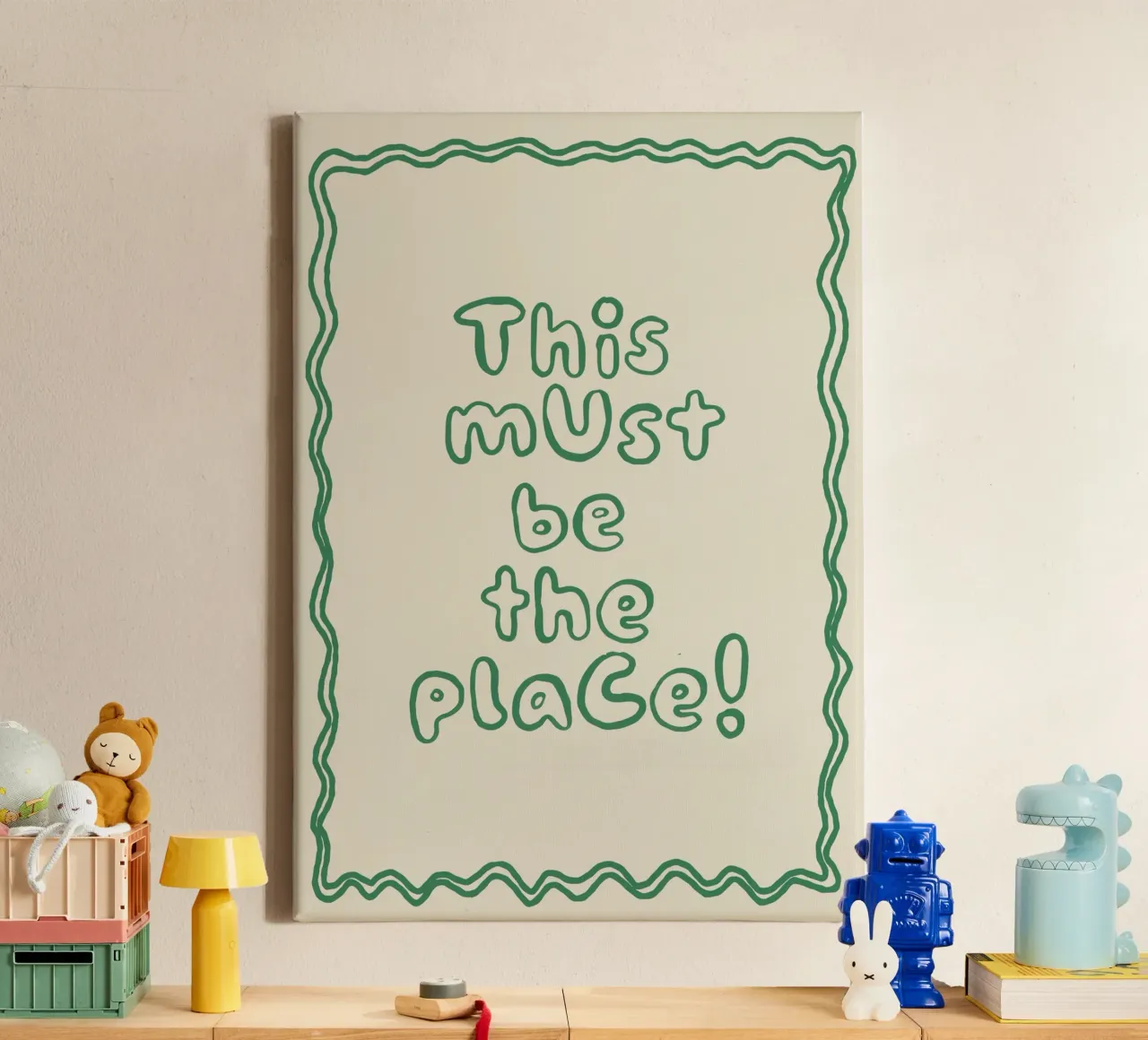 This Must Be the Place tela con Cornice a cassetta da Attaboy Dsgn