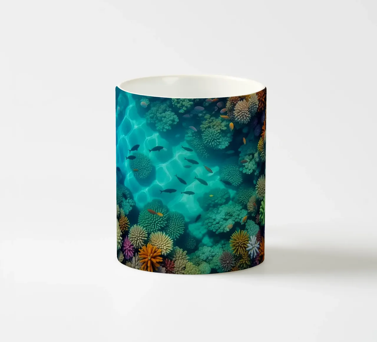 Vue aérienne d'un récif corallien mug en céramique de Wild Beauty