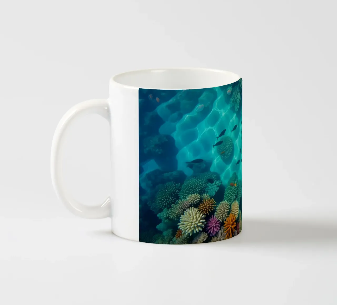 Vue aérienne d'un récif corallien mug en céramique de Wild Beauty