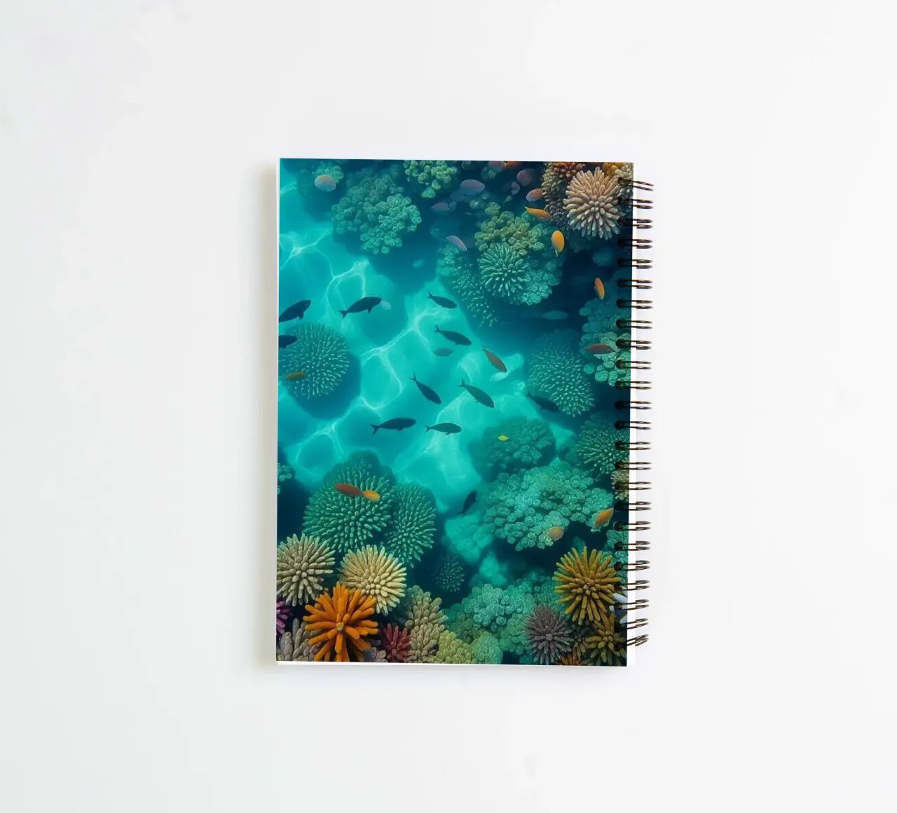Vue aérienne d'un récif corallien carnet à spirale de Wild Beauty