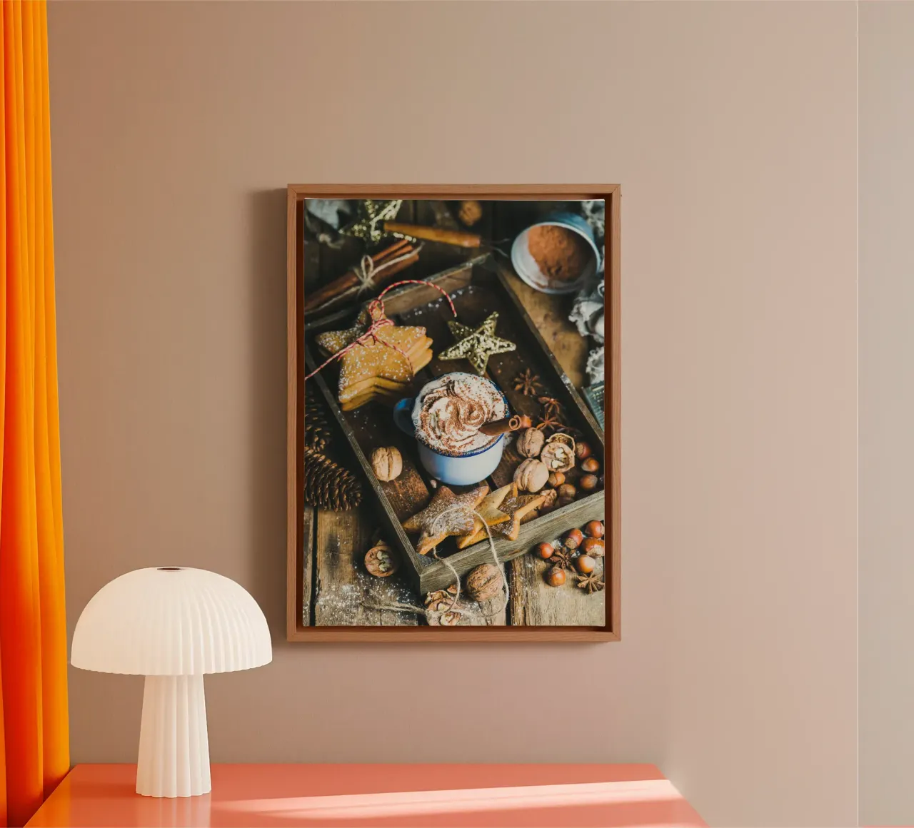 Baked for Christmas canvas with Floater frame by StillVibe Home