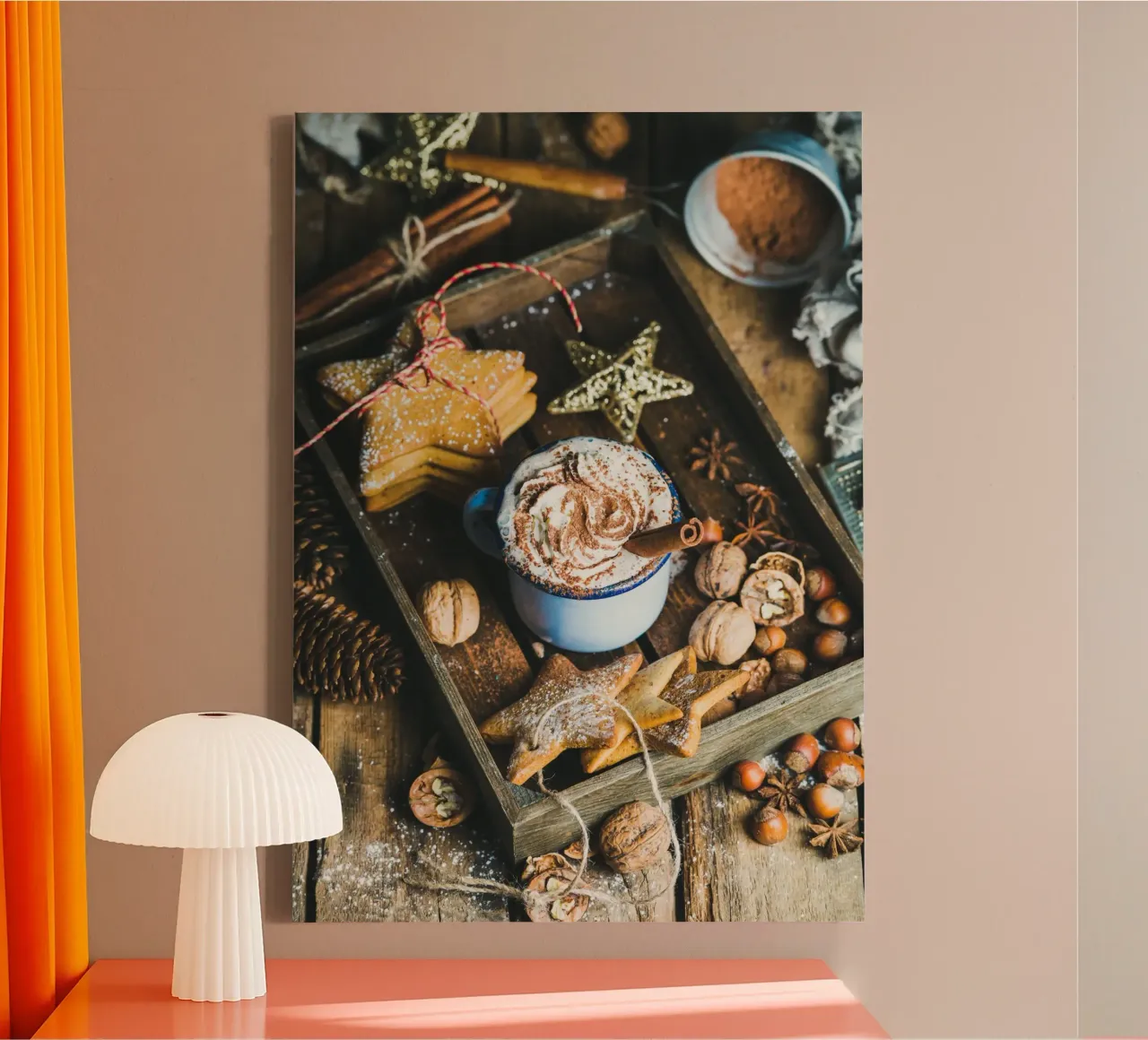 Baked for Christmas canvas with Floater frame by StillVibe Home