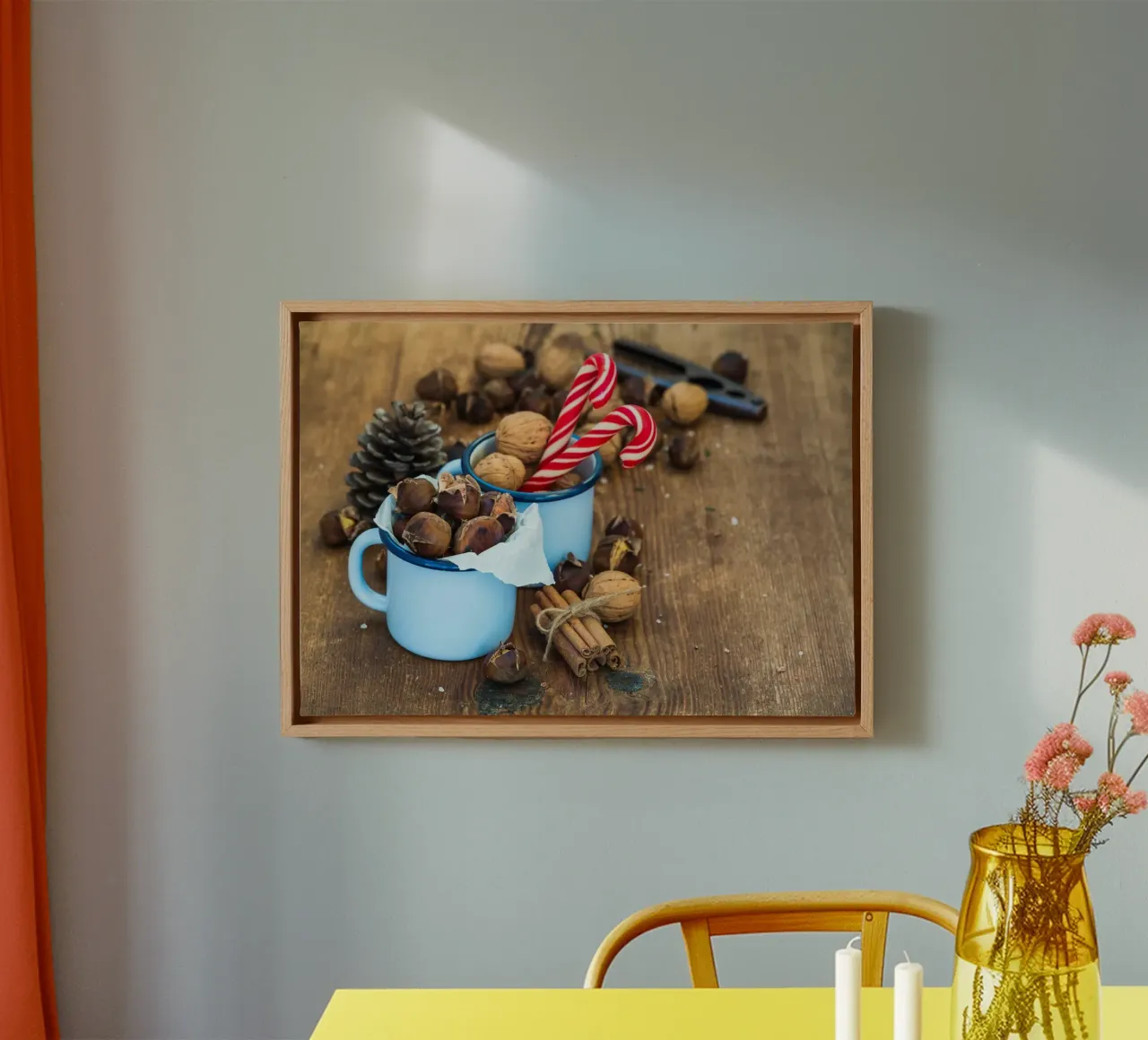 Nostalgic Crunch canvas with Floater frame by StillVibe Home