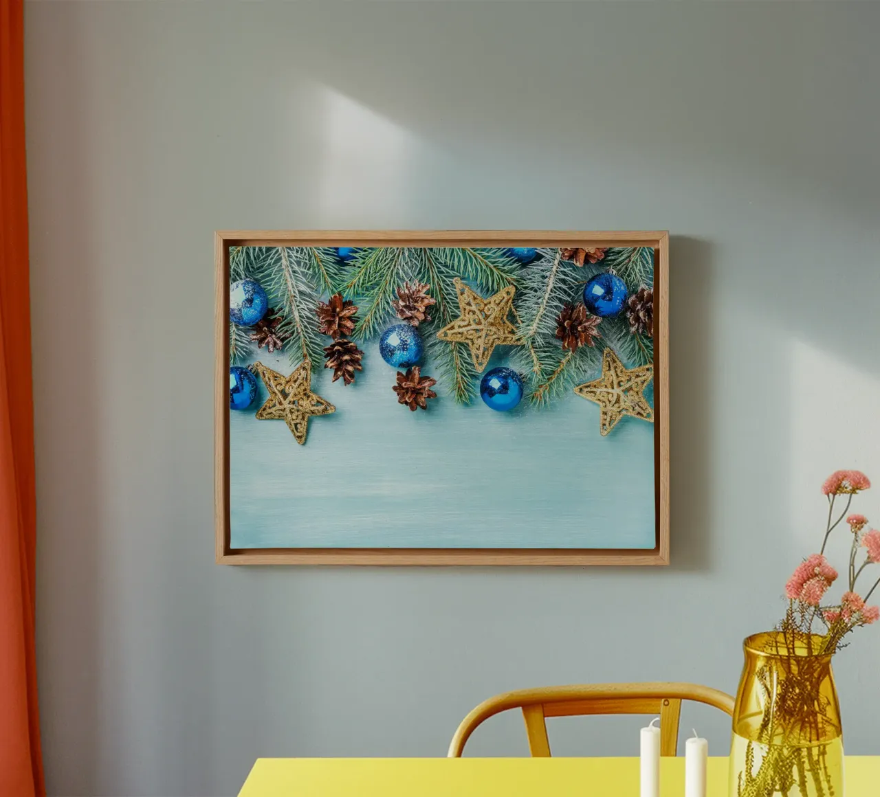 Scintillio invernale tela con Cornice a cassetta da StillVibe Home