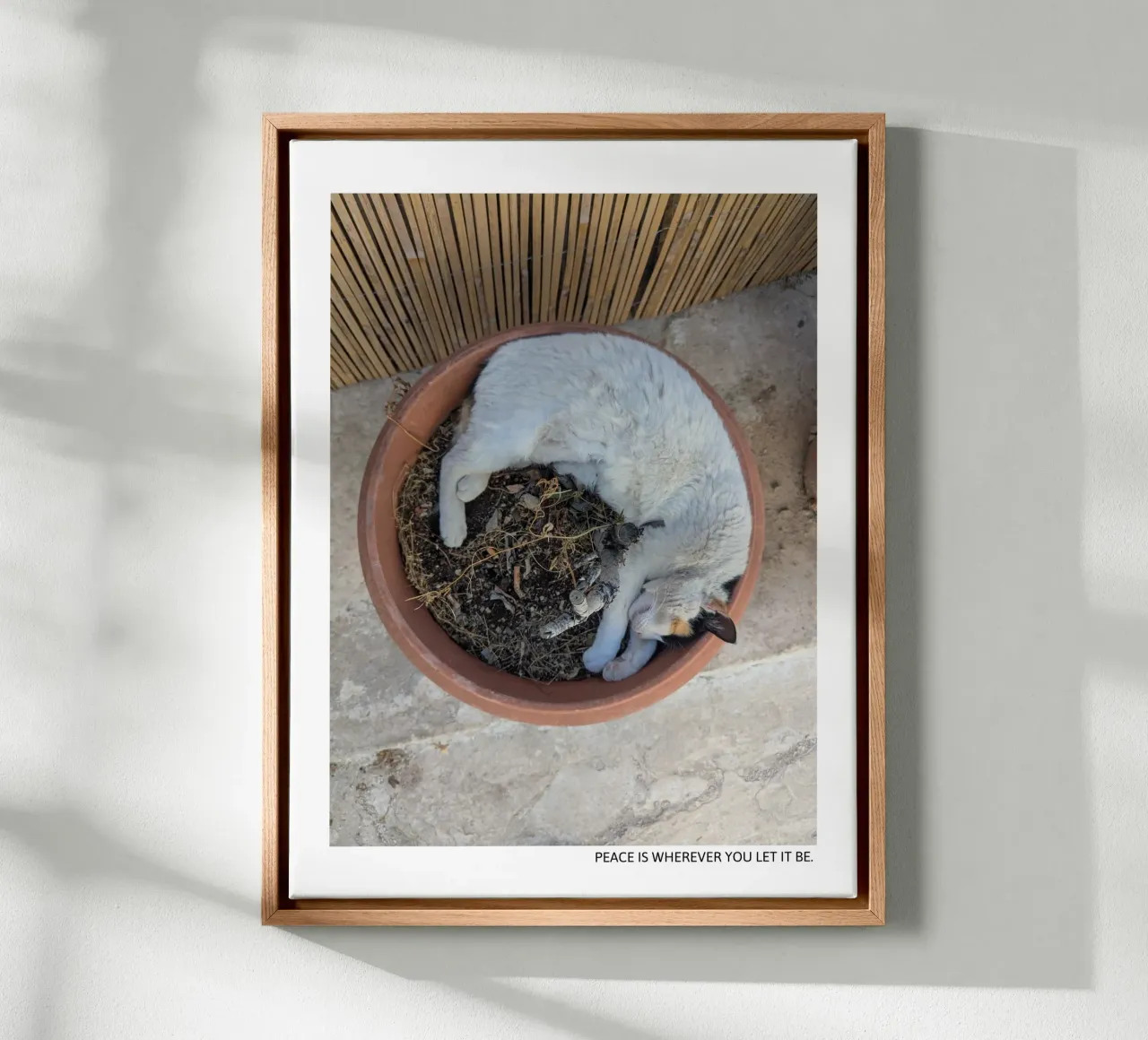 Soft Earth - Peace Is Wherever You Let It Be tela con Cornice a cassetta da Studio Wanderlust