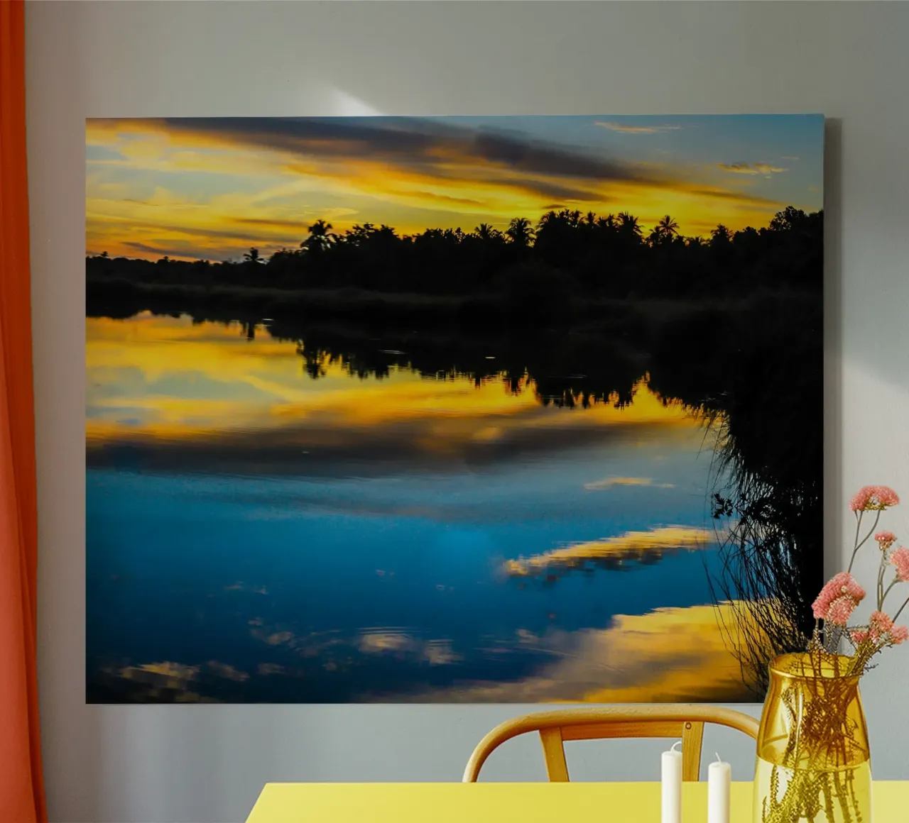 Gereflecteerd licht, Malediven canvas met Baklijst van Wanderlust Vibes