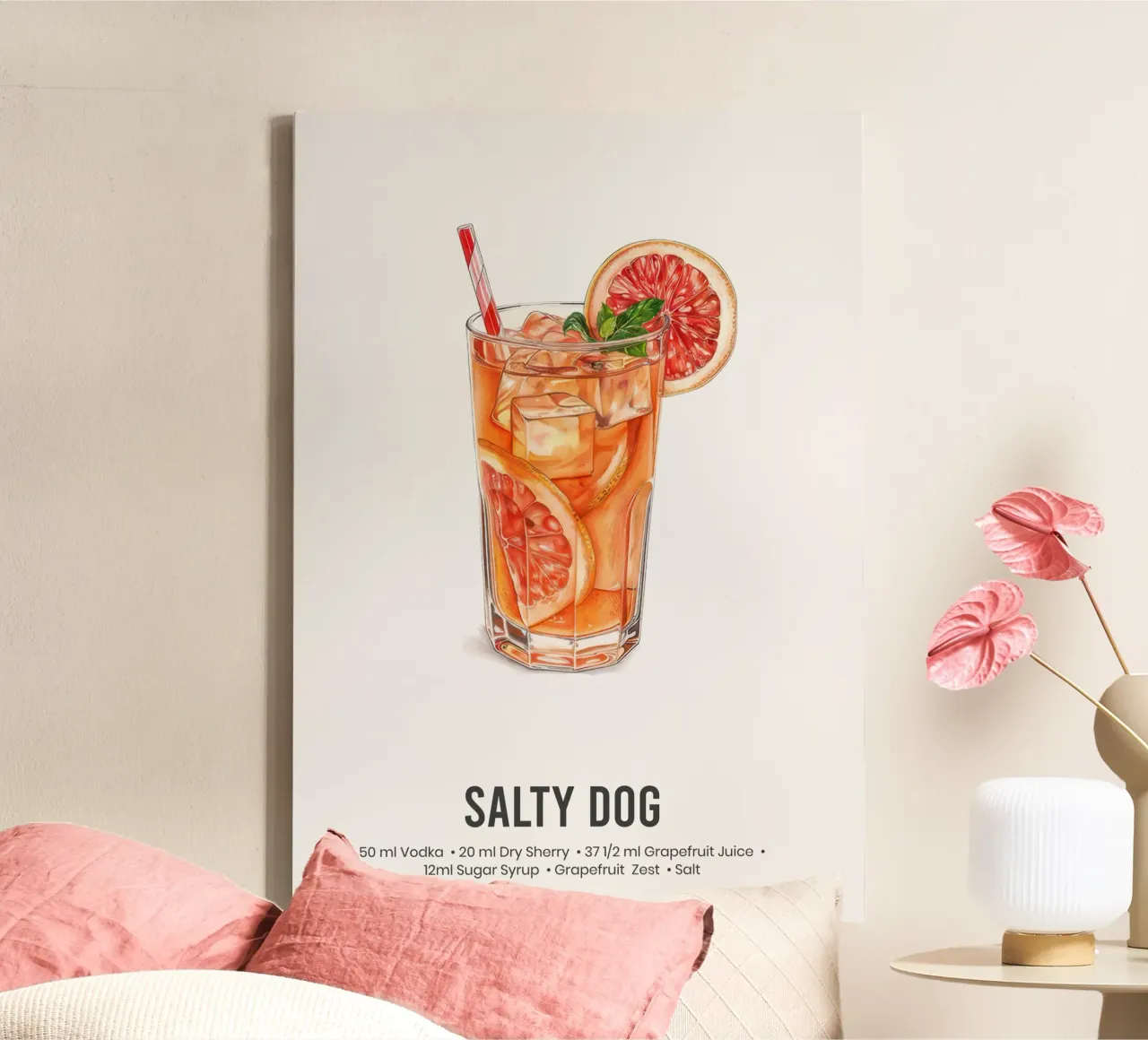 Salty dog Cocktail tela con Cornice a cassetta da Attaboy Dsgn