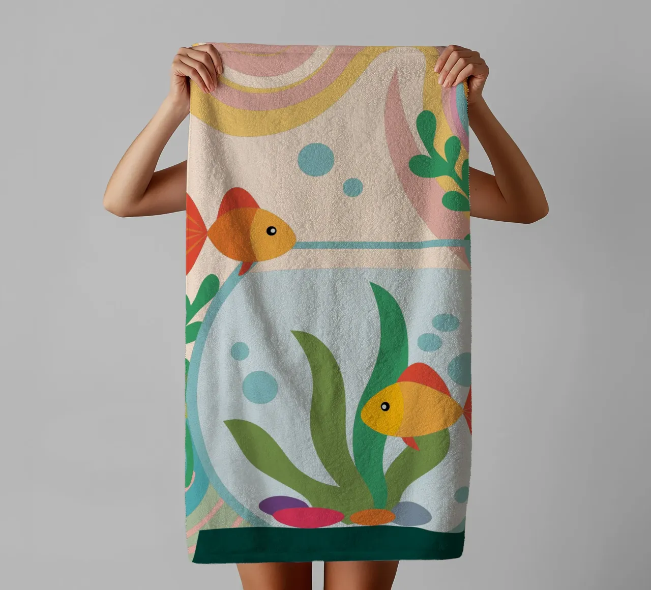 Pesce subacqueo asciugamano da bagno da CUTE ANIMALS