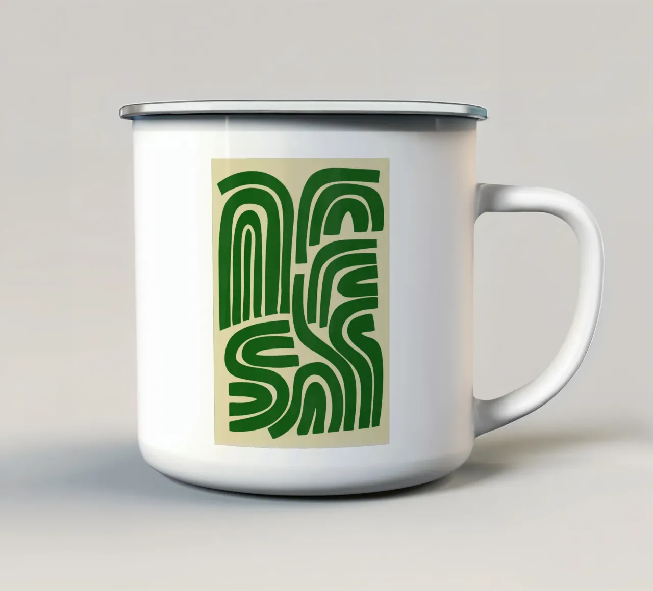 Striscia in verde tazza in smalto da Little Dean