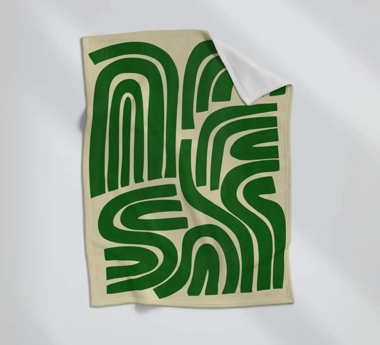 Striscia in verde coperta in pile da Little Dean