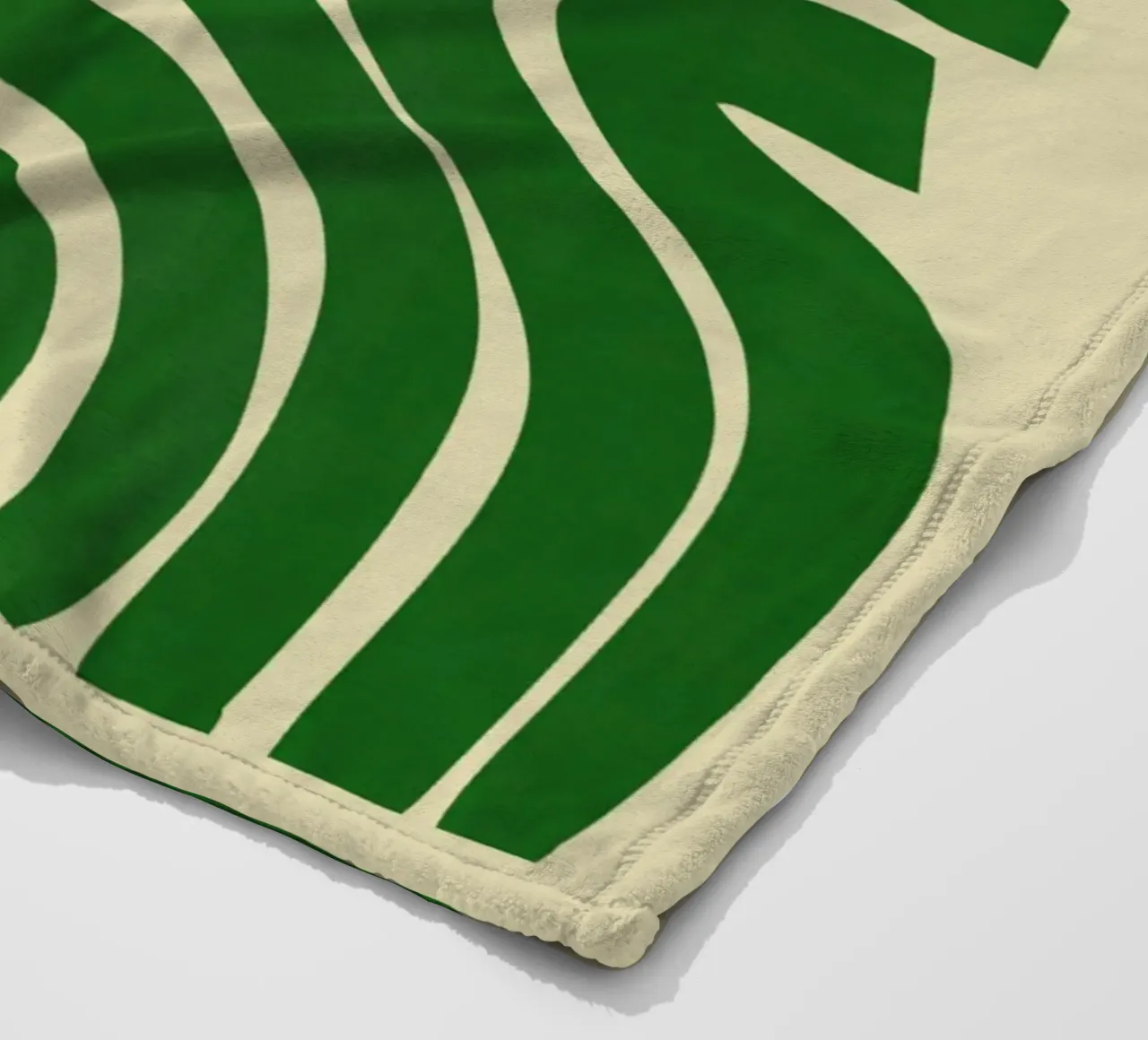 Striscia in verde coperta in pile da Little Dean