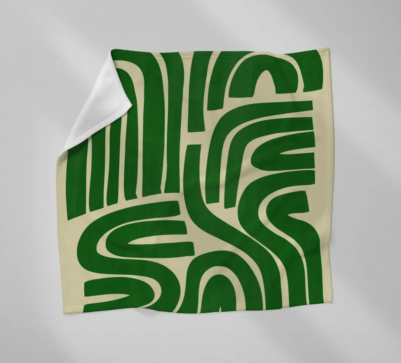 Striscia in verde coperta in pile da Little Dean