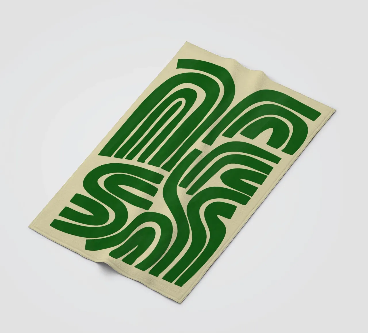 Striscia in verde coperta in pile da Little Dean