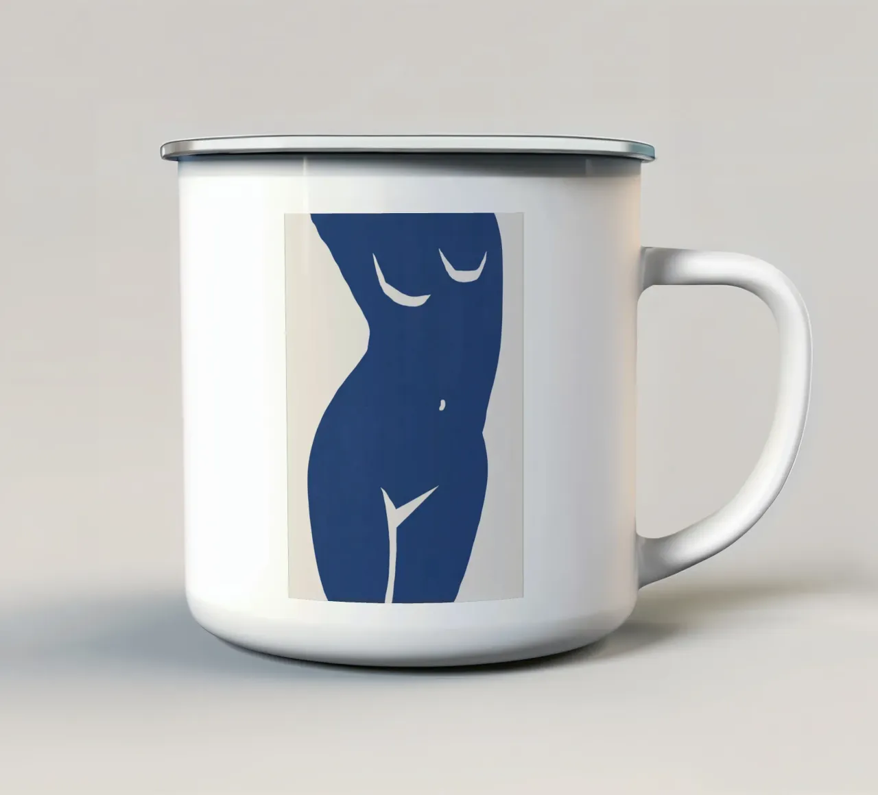 Figura in blu tazza in smalto da Little Dean