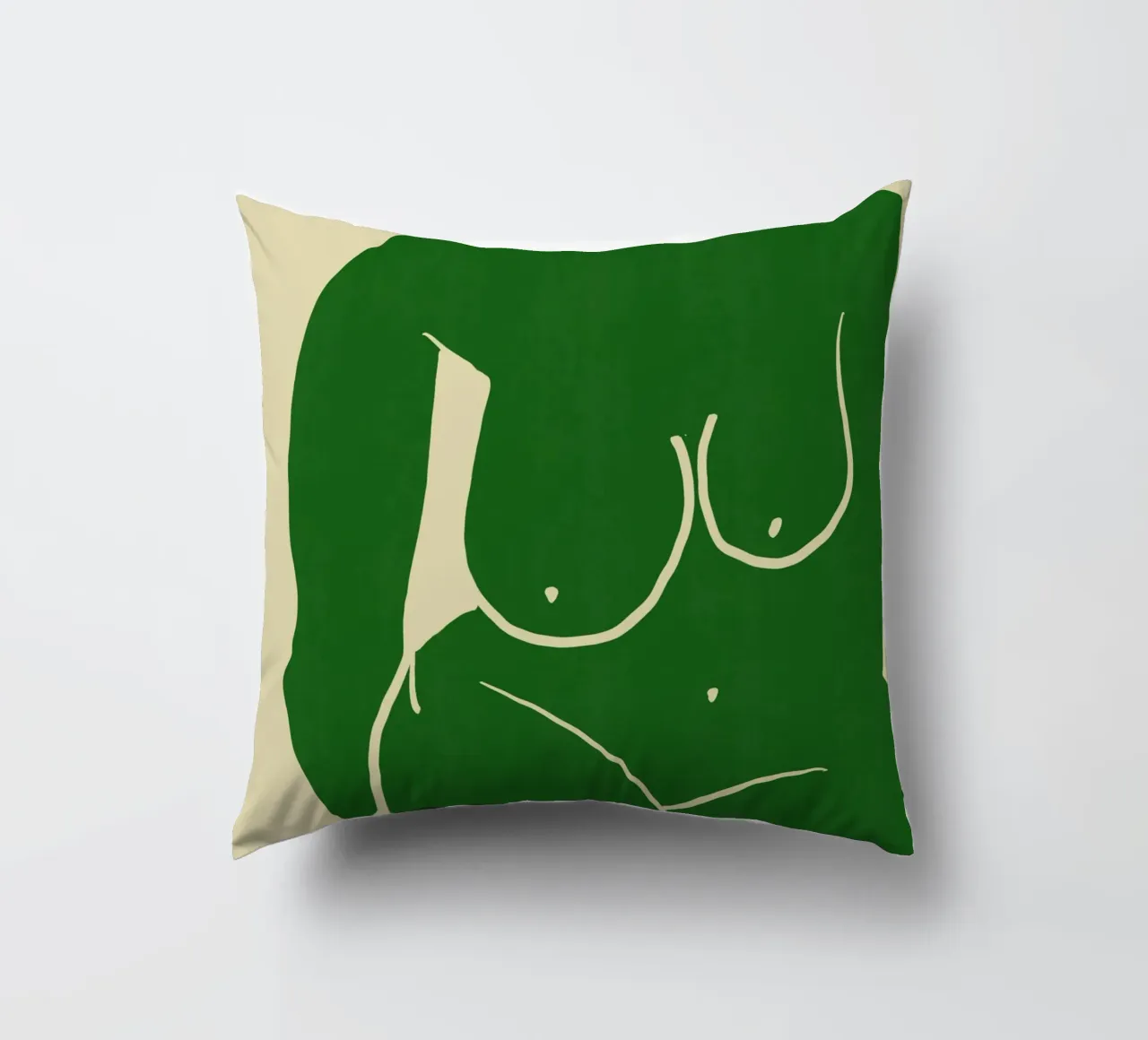 Modello in verde cuscino da Little Dean