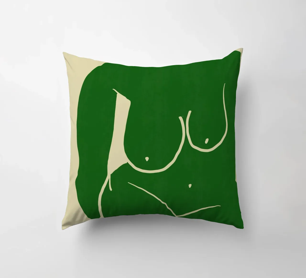 Modello in verde cuscino da Little Dean