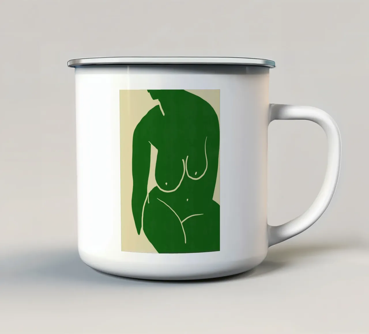 Modello in verde tazza in smalto da Little Dean