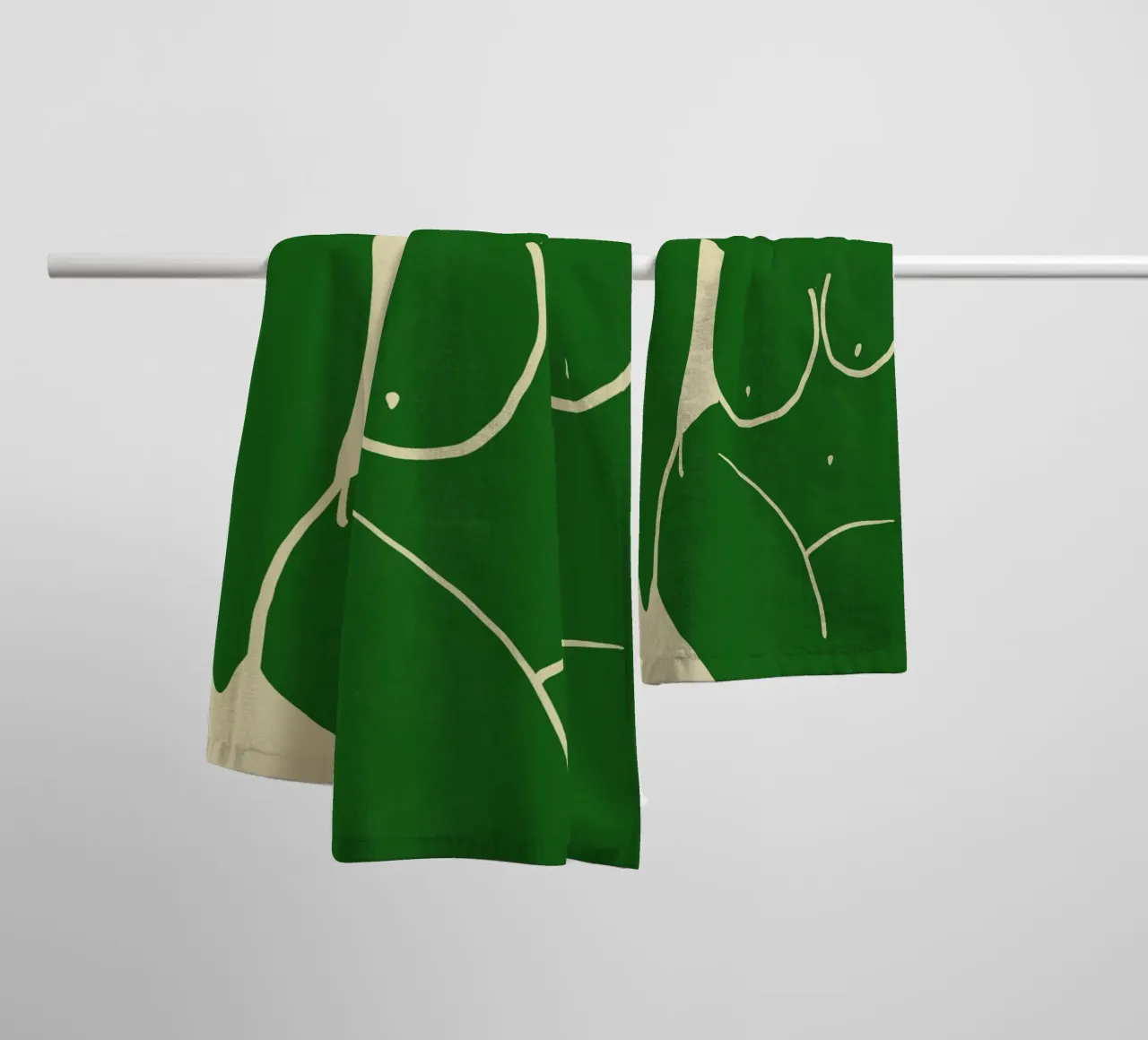 Modello in verde asciugamano da bagno da Little Dean