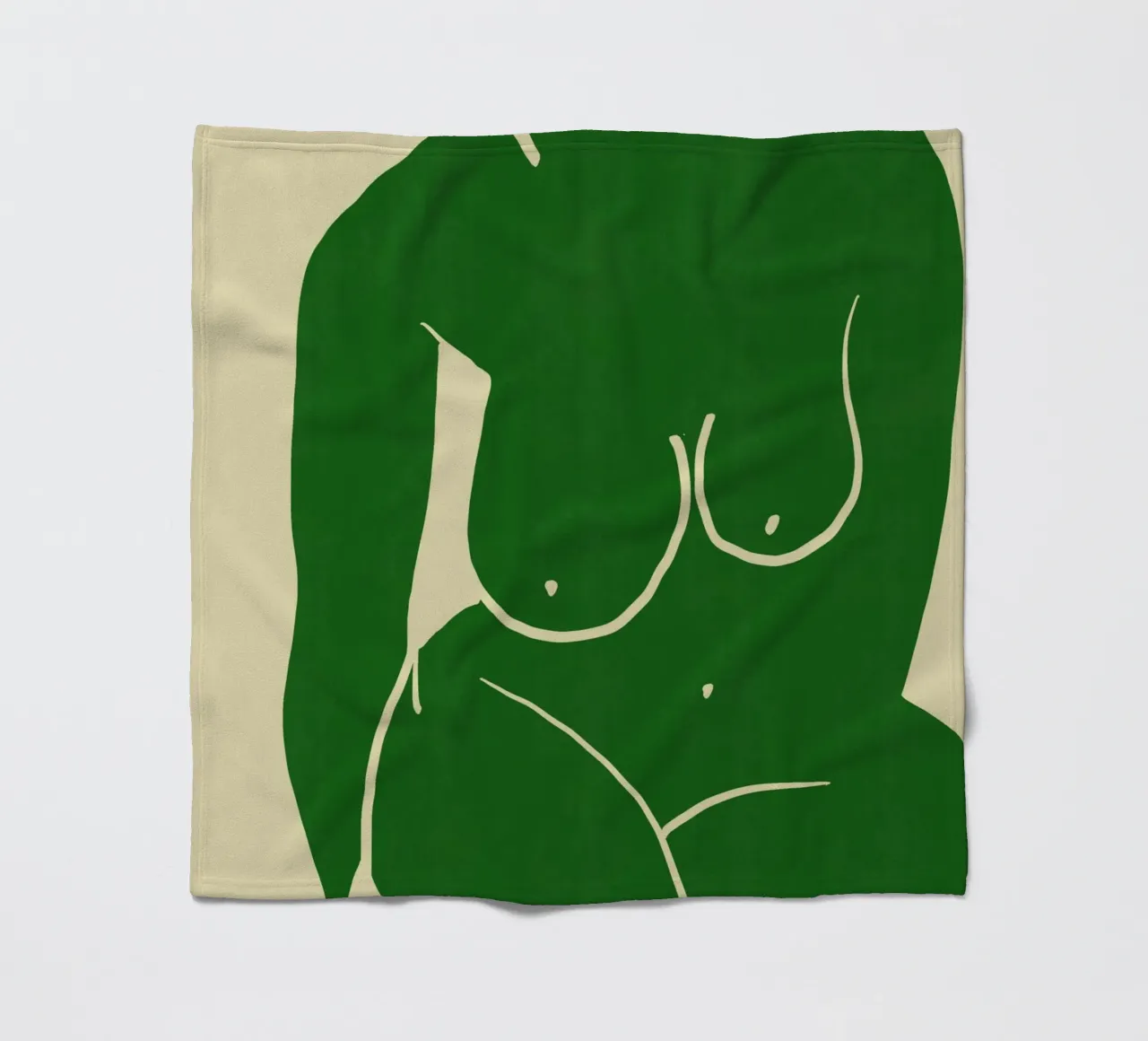 Modello in verde coperta in pile da Little Dean