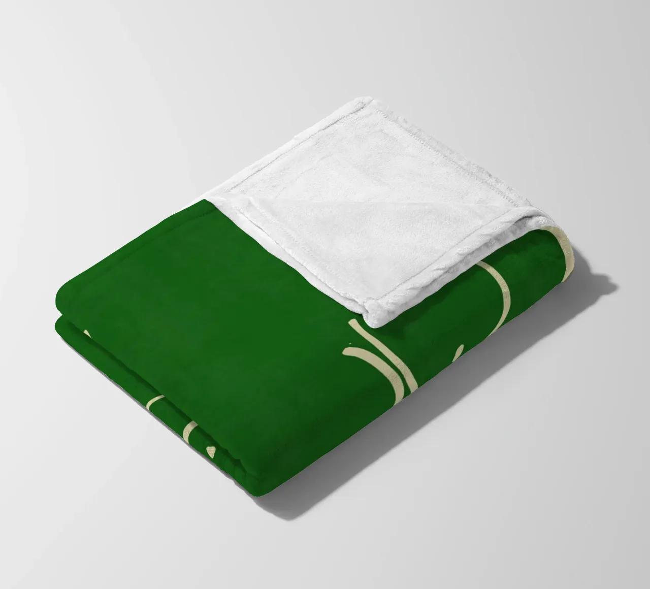 Modello in verde coperta in pile da Little Dean