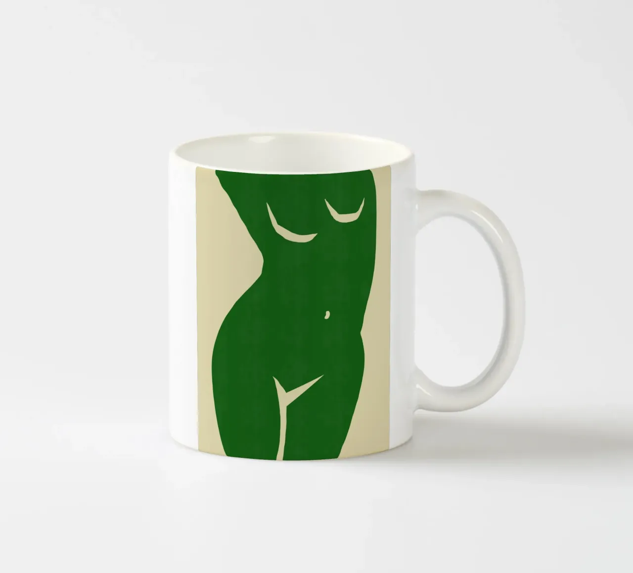 Figura in verde tazza in ceramica da Little Dean