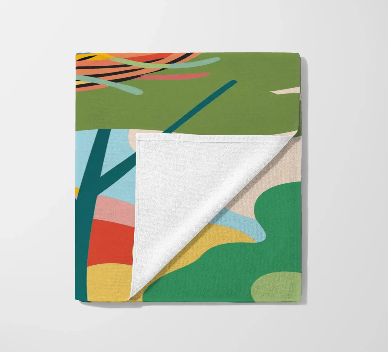 Bird's Nest Laying Eggs beach towel by CUTE ANIMALS