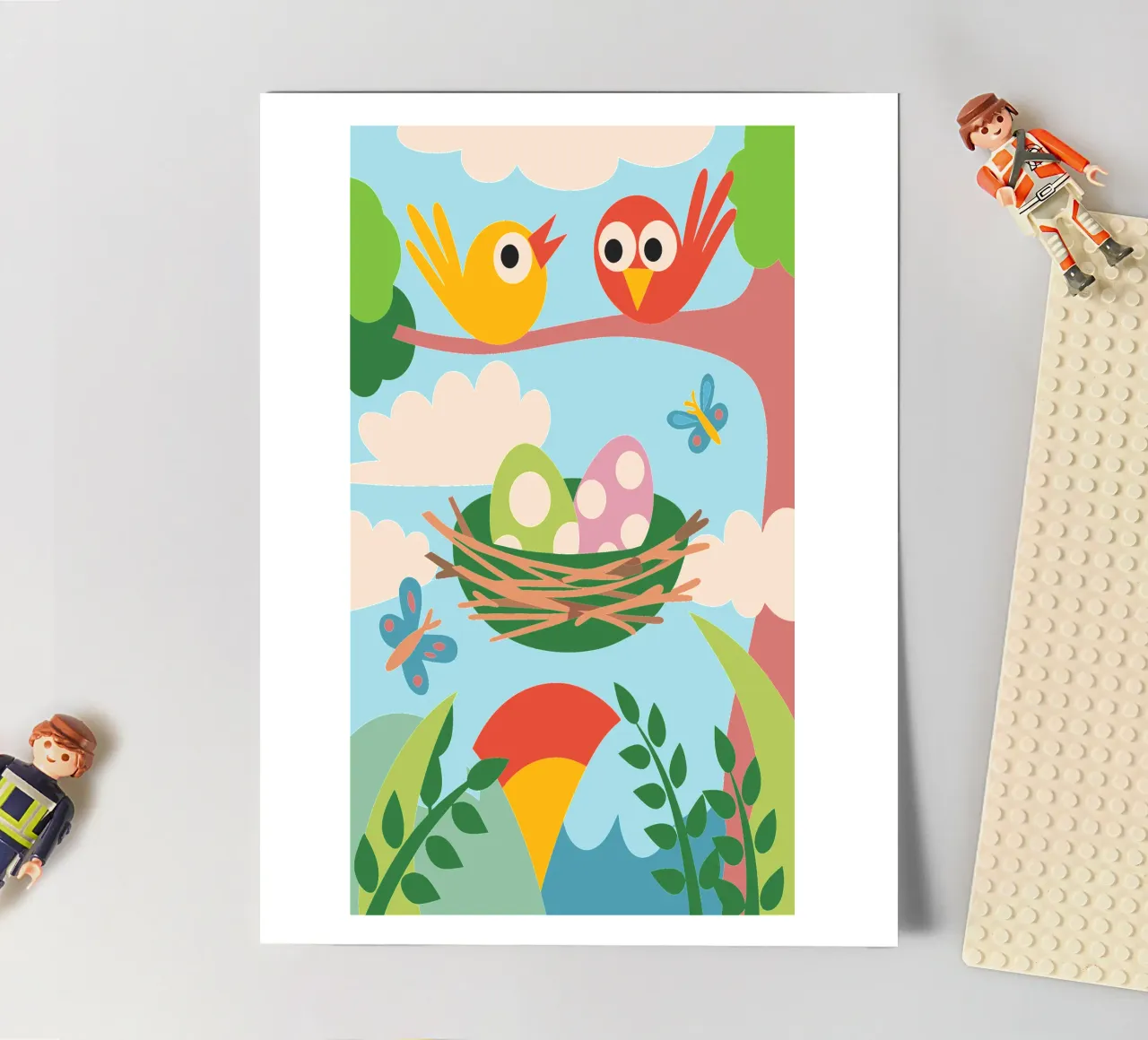Bird's Nest Laying Eggs sticker sheet by CUTE ANIMALS