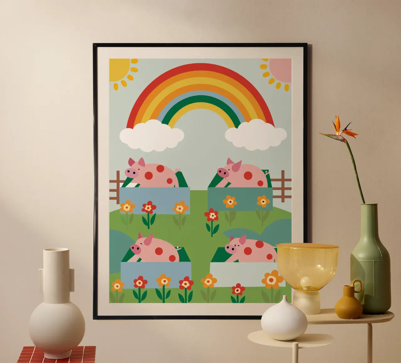 Pig Farming hahnemühle by CUTE ANIMALS