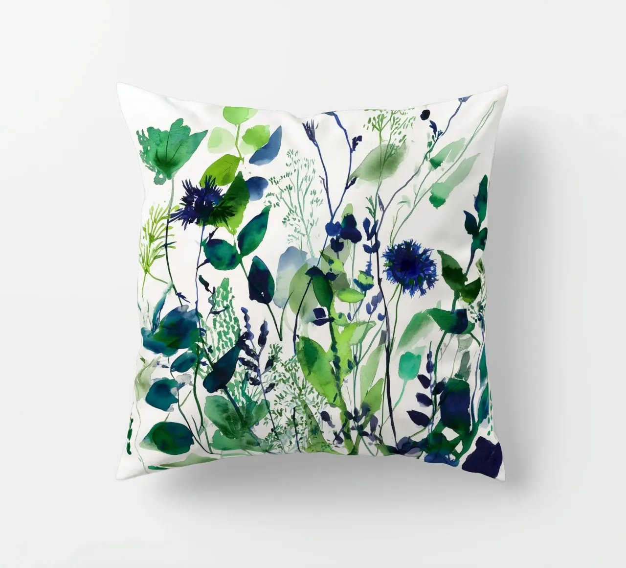 Verdura en azul cojín de Sophia Calder Studio